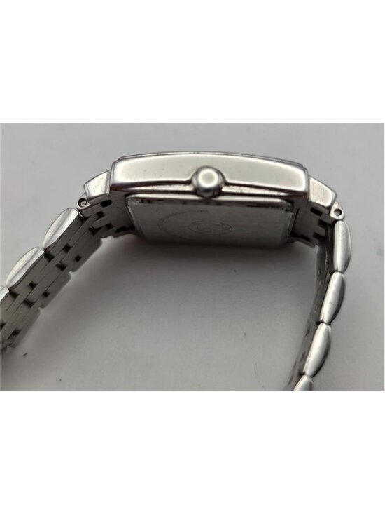 BMW Logo Rectangular Stainless Steel Bracelet Watch 5.5 In Wrist Silver Quartz main image 6
